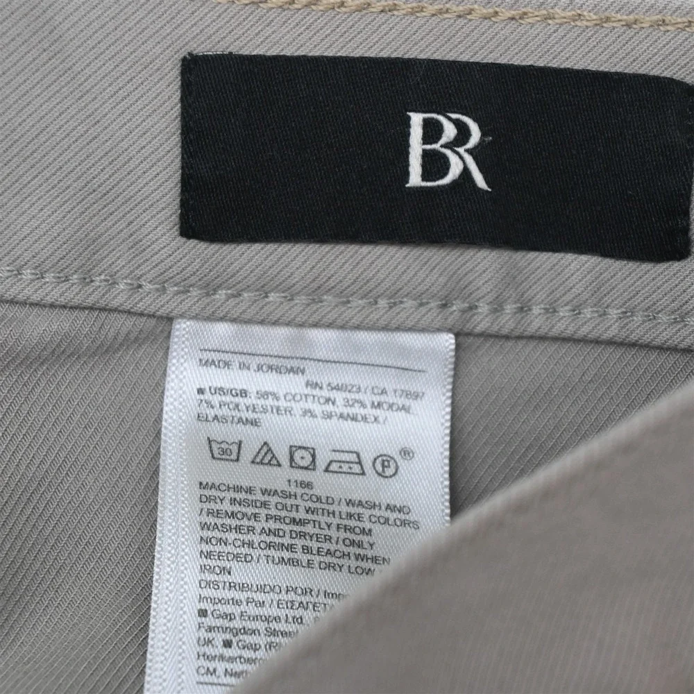 Banana Republic 33x32 Gray Soft Twill Traveler Slim Mens Jeans